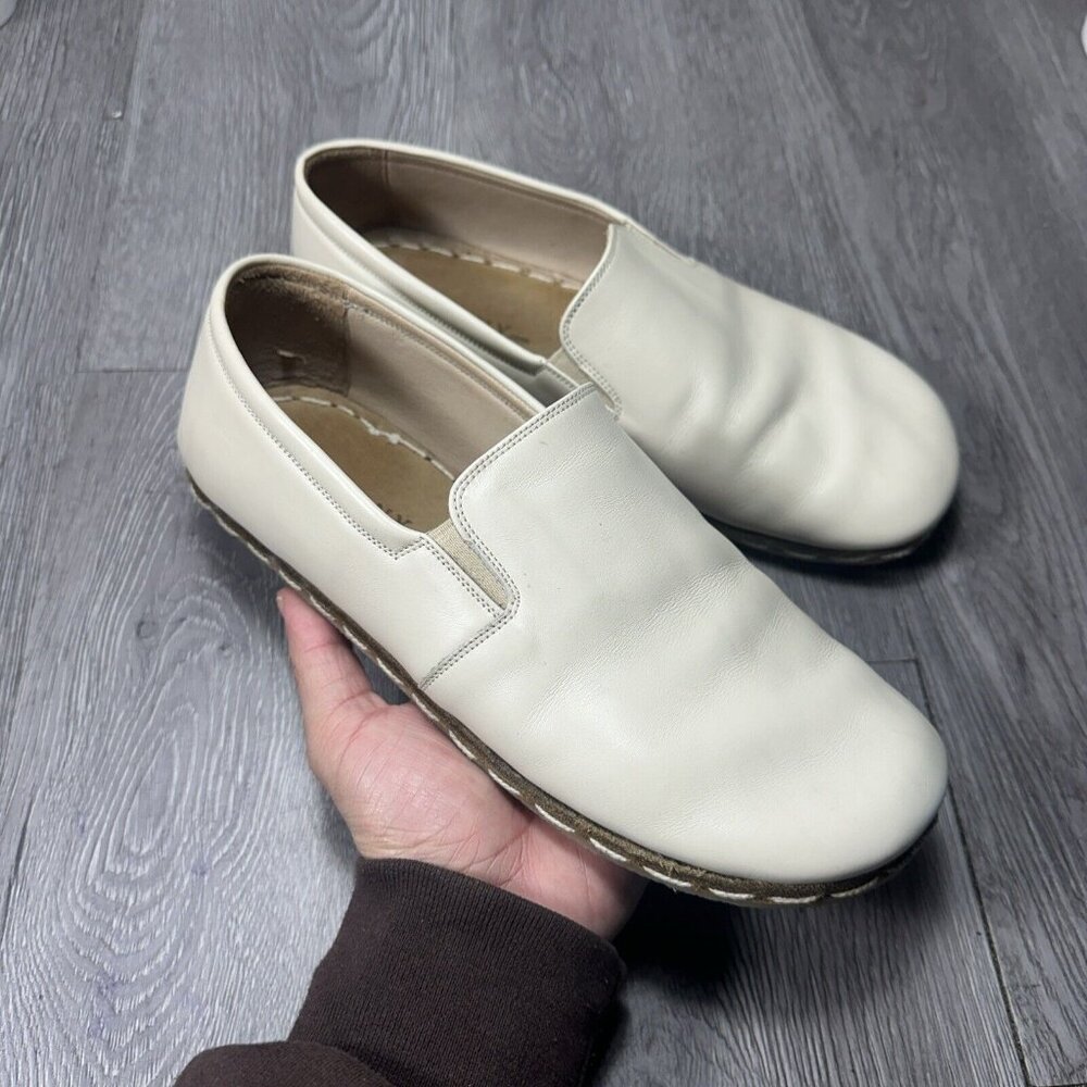 Svony handmade Beige leather Turkish Women's shoes size 8 US no box